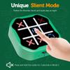 3 in 1 Electronic Tic Tac Toe Game, Handheld Digital Tic Tac Toe Bolt Game with Silent Mode, Portable Learing Toy Gift for Kids & Adults, Green view 2