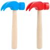 Lemicin 2 Pack Wooden Hammer Toys, Simulation Hammers Maintenance Tools Educational Toys for Boys Girls Kids Maintenance Tools Birthday Party Games Supplies(Red & Blue) view 1