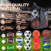 Leyndo 18 Pcs Sport Balls Bulk Set Basketball Football Soccer Playground Balls Volleyball Baseball with Sport Equipment Bag Pump for Adults Outdoor Indoor Recess PE Gifts Back to School(Green) view 3