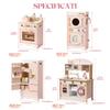 ROBUD Wooden Play Kitchen, Kids Kitchen Playset, Toy Kitchen Set with Fridge, Washing Machine, Dishwasher Toddlers Kitchen Playset Gift for Boys & Girls, Age 3+ (Pink) view 2