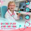 MUZREES Doctor Kit for Kids, Pretend Play Medical Toy Doctor Cart, Doctor Toy for Toddlers 3-5, Christmas Birthday Costume Role Play Dress Up Gift Ideas for Boys Girls view 2