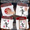 24 PCS Halloween Handprint Kits Crafts with 3 PCS Large Ink Pads Make Your Own Halloween Handprint Crafts DIY Hand Keepsake Arts Gifts for Kids Students Fall Party Supplies School Classroom Activities view 3