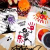 24 PCS Halloween Handprint Kits Crafts with 3 PCS Large Ink Pads Make Your Own Halloween Handprint Crafts DIY Hand Keepsake Arts Gifts for Kids Students Fall Party Supplies School Classroom Activities view 4