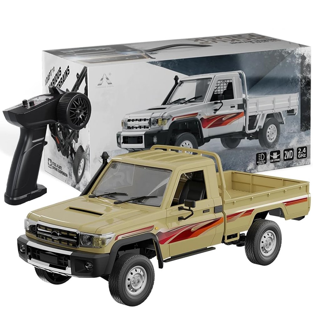 1/14 RC Vintage Off-Road Truck, 2.4Ghz Full-Proportional Remote Control Truck with High/Low Speed Gear, High Speed RC Drift Vehicle for Adult