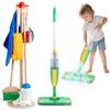 WOODMAM Wooden Kids Cleaning Set with Spray Mop, Montessori Cleaning Toys Real Water Sprayer and Toddler Broom Mop Set, Housework Pretend Play Toy Gift for Boys Girls Ages 3+ view 1