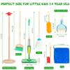 WOODMAM Wooden Kids Cleaning Set with Spray Mop, Montessori Cleaning Toys Real Water Sprayer and Toddler Broom Mop Set, Housework Pretend Play Toy Gift for Boys Girls Ages 3+ view 2