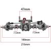 for SCX10 II Aluminum Alloy CNC Front Rear Axle Set 30T/8T for 1/10 RC Crawler for Axial AR44 90047 90046 AX90060 Builders Kit Upgrade(BK Front Rear Axle) view 3