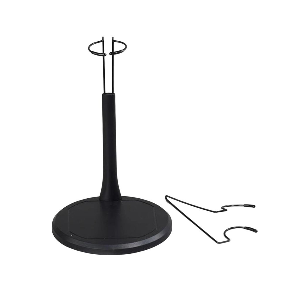 1/6 Scale Model Stand Round Base Holder Doll Accessories Doll Display Holder Figure Display Stand for 12in Action Figure, Black and Round