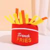 Adorable French Fries Hat Decorative Party Hat for Thanksgiving Cosplay Performance Props Lightweight Comfortable Design for Themed Parties Quirky Celebrations view 2