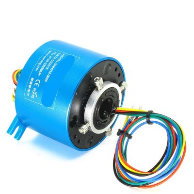 1pc Small Through Hole Slip Ring 12.7mm Bore Size 2/3/4/6 Wires 2A/5A/10A Precious Metal Contacts for Light Duty OD56mm(12.7X56mm 6CH 10A)