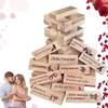 Quivva English Lust Tower Game for Adult, 48Pcs Naughty Block Tower Game, English Words Wooden Tower Stacking Blocks, for Valentine Tumbling Tower Stacking Blocks, Couples Date Night Games view 1