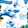 HyDren 2 Set Christmas Hanging Elf Ride Inflatable Airplane with Cotton Rope and Pump Easy to Install Elf Arrival Balloon Accessories Ideals Decorations (Blue and White) view 3