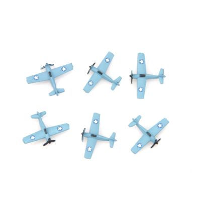 ZEZEFUFU 6pcs 1cm 1/1000 US Aircraft Carrier (F4F) Plane Model Collection Display New
