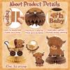12Pcs Highland Cow Honeycomb Centerpieces Brown Highland Cattle Baby Shower Table Decorations Holy Cow Gender Reveal Cutouts Welcome Baby Party Table Toppers Photo Props Decor for Baby view 3