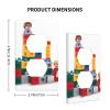 Wall Plate 4.5x2.76in WHJSHOP Building Block Toys Pattern Durable PC Material, Heat & Fade Resistant, Easy to Clean, Standard Size view 4