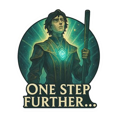 Arcane Viktor in Shimmering Hextech Light Sticker (2.5" x 3")