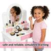 Diaolewitoy 15PCS Pretend Makeup Kit for Girls, Kids Fake Makeup Set for Birthday Christmas, Toy Makeup Set for Toddler,Early Education Toys for Kids 3-5(Not Real Makeup) (Black) view 2