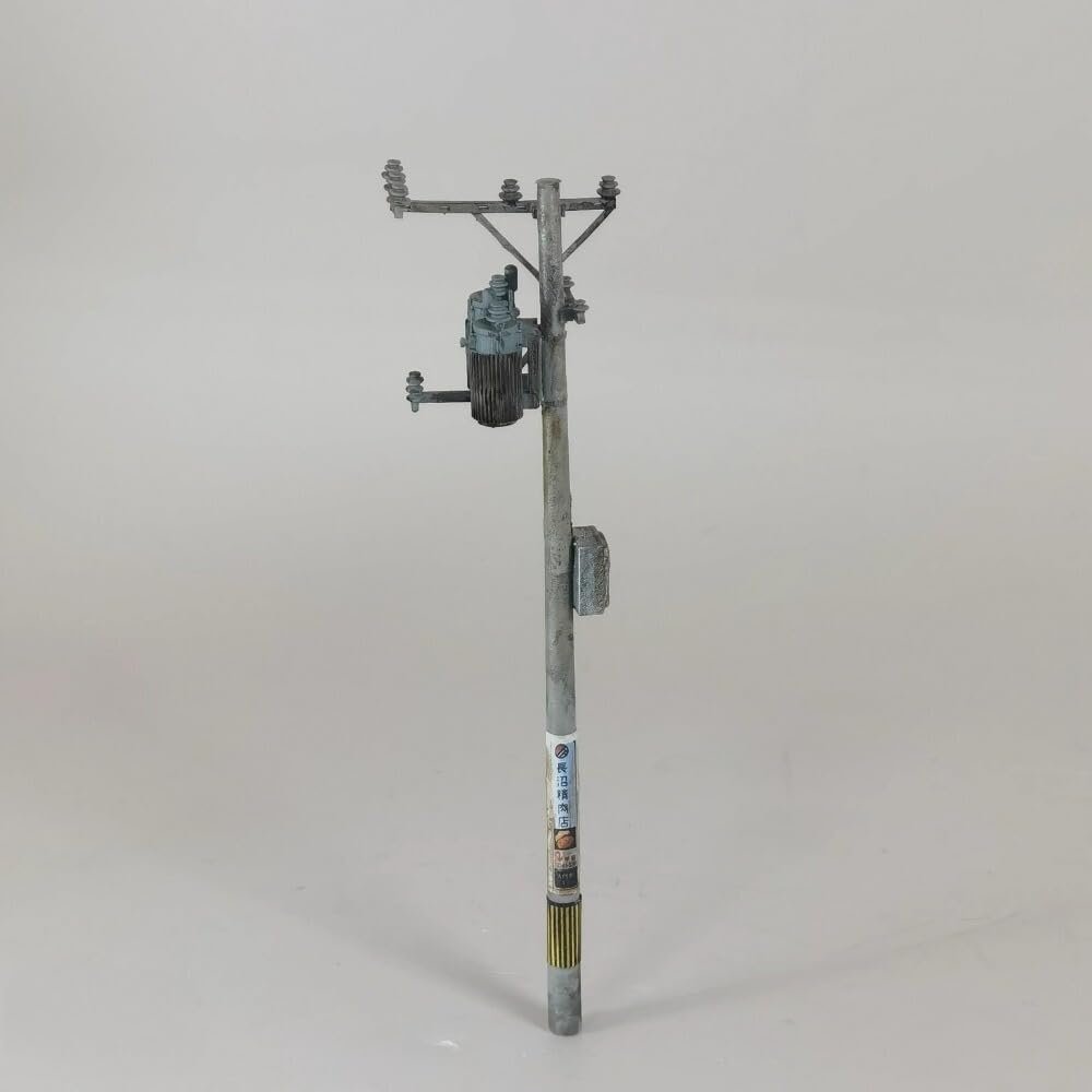 HQABNGI 1:64 Scale Diorama Power Pole Transformer Model City Street Railroad Scene Display Model Accessories Prop Toys (A07)