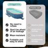 3m Oval Above Ground Pool - No Inflation Needed, Foldable PVC Family Swimming Pool for Backyard, Dark Blue(118.11 x 86.61 x 19.69inch) view 2
