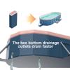 3m Oval Above Ground Pool - No Inflation Needed, Foldable PVC Family Swimming Pool for Backyard, Dark Blue(118.11 x 86.61 x 19.69inch) view 3