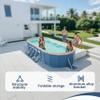 3m Oval Above Ground Pool - No Inflation Needed, Foldable PVC Family Swimming Pool for Backyard, Dark Blue(118.11 x 86.61 x 19.69inch) view 4