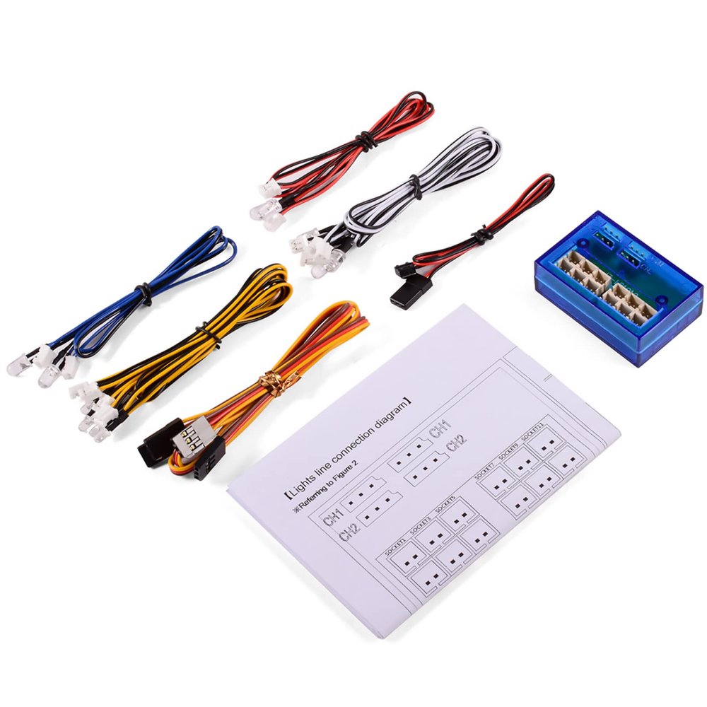 1 Set 12 LED Lights Kit for Axial SCX10 1/10 1/8 RC Car Replacement New