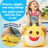 JITTERYGIT Baby Shark Official Bouncy Hopper Plush Musical Singing Toy - Inflatable Animal Ride On for Indoor & Outdoor - Birthday Gift for Kids & Toddlers (Boys & Girls) Ages 18+ Months (Yellow) view 2