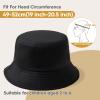 12 Pieces Kids Bucket Hat for Children Aged 26 Years, Cotton Blank Sun Hat for DIY Sublimation Tie Dye(Black) view 2