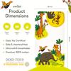 100% Cotton Crib Sheet  Safari Friends Jungle Animals Theme, Cute Breathable Bedding for Babies, Fits Standard Crib 52x28 Inches view 4