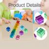 CoudarTitie Rainbow Building Blocks Set Educational Toys Transparent Smooth Colorful Rainbow view 2