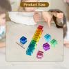 CoudarTitie Rainbow Building Blocks Set Educational Toys Transparent Smooth Colorful Rainbow view 3