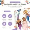 100% Cotton Fitted Crib Sheet  Mermaid Lagoon Under The Sea Theme, Soft Girl Nursery Bedding, Standard Crib/Toddler Mattress Fit view 2