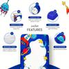 100% Cotton Fitted Crib Sheet  Cosmic Adventure Space Theme, Soft Nursery Bedding for Baby Boy or Girl, Fits Standard Crib Mattress 52x28in view 3