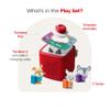 Toniebox 2 Audio Player Bundle for Kids 3+ with Lalalinos Akio, Cosmo, Scout Figurines and Tonieplay Game & Controller - Sunset Red view 3
