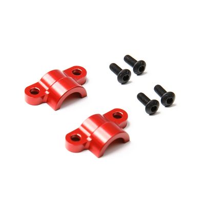 CNC Aluminum Metal TT-02 Driveshaft Dogbone Fixed Mount for Tamiya TT02 RC Car Upgrade Part (Red)