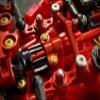CNC Aluminum Metal TT-02 Driveshaft Dogbone Fixed Mount for Tamiya TT02 RC Car Upgrade Part (Red) view 2