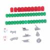 Aoaoy 50PCS Hotel Game Replacement Pieces, Hotel and House Refill Replacement Pack ,Plastic Houses Piece Supplement Accessories Board Game Set view 1