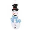 Aoaoy DIY Detachable Felt Christmas Snowman Game Set, Xmas Wall Hanging Decor, Christmas Ornament Snowman Pendant (Blue Scarf Snowman) view 2