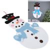 Aoaoy DIY Detachable Felt Christmas Snowman Game Set, Xmas Wall Hanging Decor, Christmas Ornament Snowman Pendant (Blue Scarf Snowman) view 4