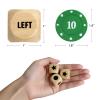 Bilywey Left Right Center Dice Game Set with 3Pcs 1Inch Wood Dices + 50pcs Colorful Poker Chips (Wood Set) view 4