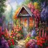Jigsaw Puzzles 1000 Pieces for Adults Garden Shed with Flowers in It The Style of Bright Hues Puzzle Gifts Women Mom Grandmother Birthday Christmas Valentines and Up view 1