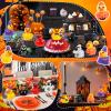 120 Pcs Halloween Mini Ducks 8 Styles Miniature Resin Ducks Bulk Skeleton Pumpkin Witch Devil Ghost Tiny Duck Figures for Halloween Party Favors Gift DIY Craft Dollhouse Decorations view 4