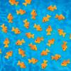 Archie McPhee Itty Bitty Goldfish - Bag of 10 Miniature Soft Vinyl Figures view 2