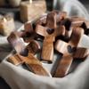 10Pcs Handcrafted Wood Cross Fidget - Pocket Cross My Heart for Prayer & Stress Relief, Handheld Religious Toy to Relieve Anxiety, Encouraging Christian Gift for Easter, First Communion, Fathers Day view 2
