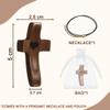 10Pcs Handcrafted Wood Cross Fidget - Pocket Cross My Heart for Prayer & Stress Relief, Handheld Religious Toy to Relieve Anxiety, Encouraging Christian Gift for Easter, First Communion, Fathers Day view 3