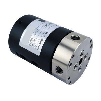 Q4P01-1 Through hole 8mm outer diameter 54mm 4-channel cyclone adapter 360 degree rotating gas slip ring gas-liquid rotating(Q4P01 S1 Side vent)