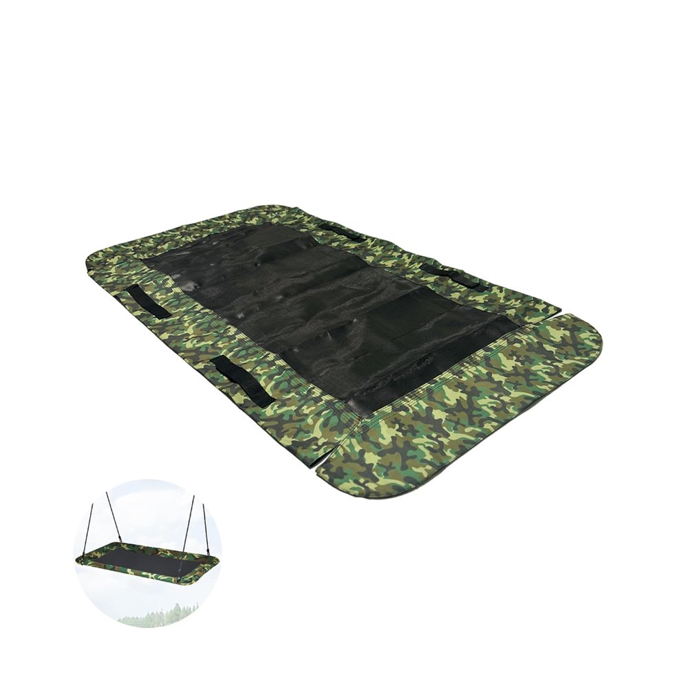60-Inch Rectangular Platform Tree Swing Replacement Fabric - Platform Swing Replacement Cover 700lbs Capacity - with Handles(Camo Green, 60 inch)