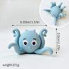 12PCS Ocean Underwater World Cake Decorations,Ocean Animals Cute Octopus, Shark & Crab Figurines for Birthday Cake Toppers (BLUE) view 3
