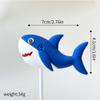 12PCS Ocean Underwater World Cake Decorations,Ocean Animals Cute Octopus, Shark & Crab Figurines for Birthday Cake Toppers (BLUE) view 4