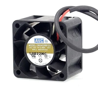 1pcs 4028 40mm Double Ball Bearing Fan DB04028B12U 1U Server Chassis Cooling Fan 12V 0.66A 40 * 40 * 28mm(4 Wire)